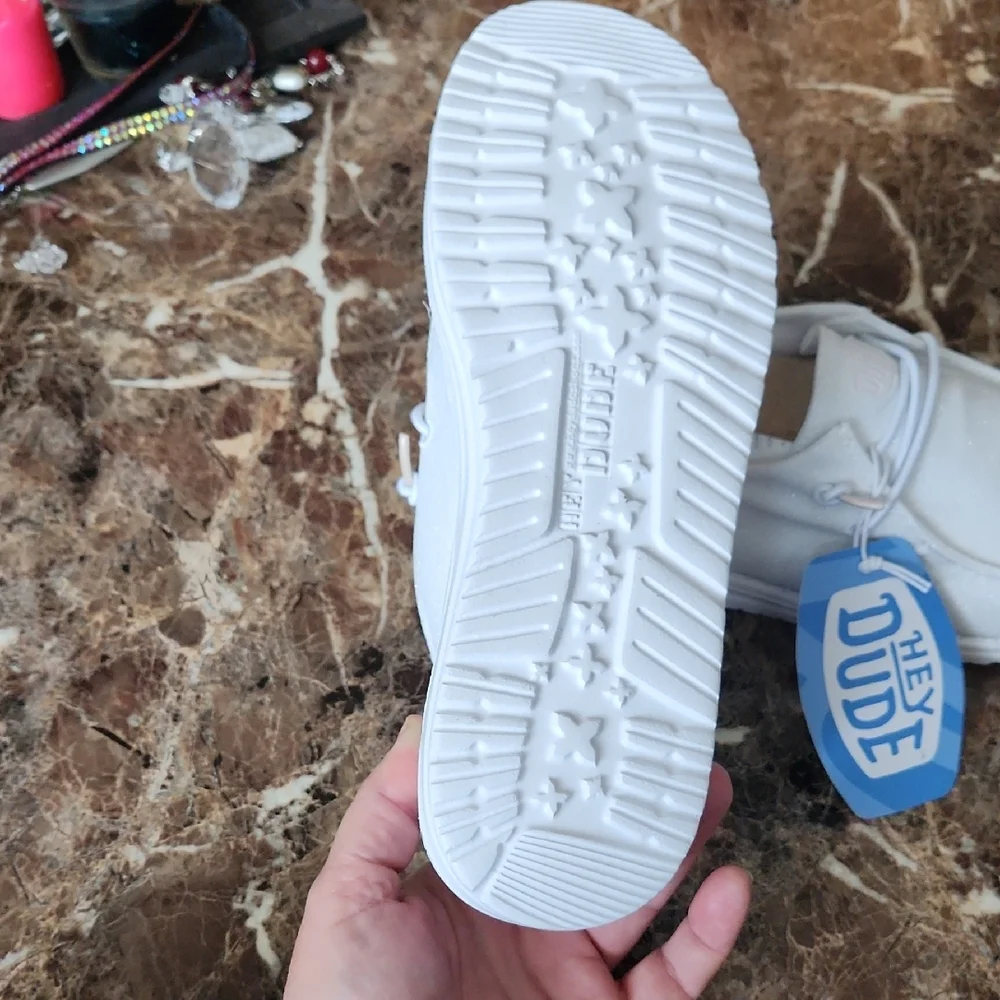 Hey Dude Sparkling White Loafers - Picture 3 of 6